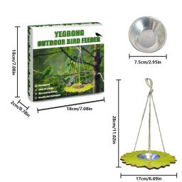 Pendurar enforcamentos Pássaro Alimentador, aves bebendo tigela, Quintal Decoração, Forma de Flor Alimentando Recipiente, Pássaro selvagem Pólo Alimentar, Pet Suprimentos - Image 6