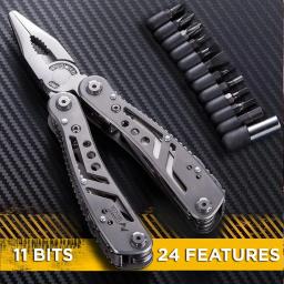 Portátil Multitool de Bolso para Sobrevivência ao Ar Livre, 420 Aço Inoxidável, Alicadores, Faca, Chave de Fenda, Camping, Caça e Caminhadas - Image 5