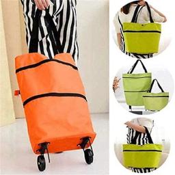 Pequeno carrinho de tração portátil compras organizador de alimentos trolley saco sobre rodas sacos de compras dobrável comprar saco de legumes tug pacote - Image 1