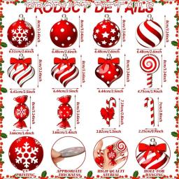 12pçs 24 peças 36 peças decorações suspensas de natal bola de natal bastão de doces pirulito enfeites de árvore de madeira para festa de feriado em casa - Image 6