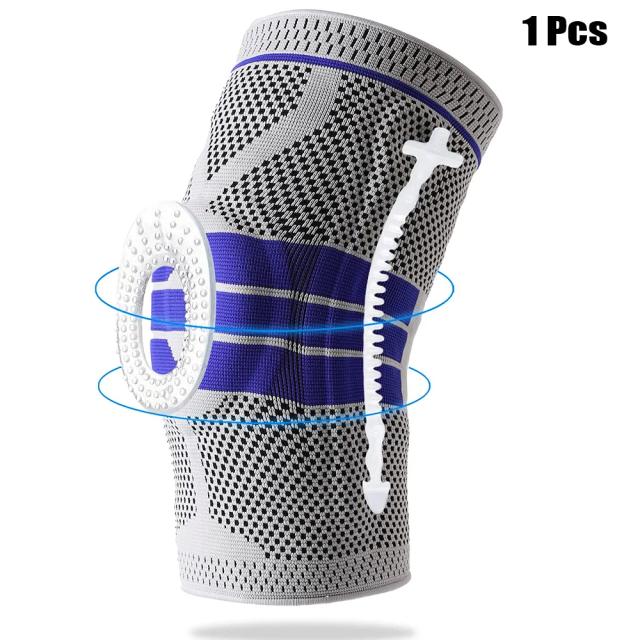Joelheiras de Silicone Acolchoadas para Esportes: Suporte e Proteção para Patela e Menisco em Basquete e Fitness