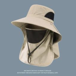 Chapéus de sol de verão proteção uv ao ar livre caça boné de pesca para homens mulheres caminhadas acampamento viseira balde chapéu pescoço aba chapéu de pescador - Image 1
