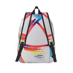 Jogadores de bola de futebol Mochila para homens e mulheres, Saco escolar resistente à água, Saco de impressão do esporte do futebol universitário - Image 3