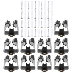 Mop e suporte de vassoura, 10pcs, organizador, clipes de fixação, rack de armazenamento de jardim com parafusos para escritório e cozinha - Image 2