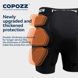 Copozz anti-impacto ao ar livre esqui hip almofadas patinação joelheiras protetor esportes suporte de quadril acolchoado joelho equipamento de proteção - Image 4