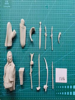 Resina busto figura, kit modelo miniatura, sem pintura modelo miniatura, 1: 9, cavaleiro guerreiro helénico - Image 3