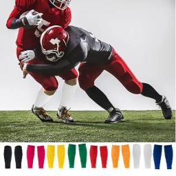 Meia de compressão masculina, mangas de futebol, corrida, ciclismo, basquete, proteção, acessórios esportivos, 1 par, raspar, bezerro - Image 2