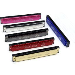 Professional Metal Harmonica com Case, Boca Órgão para Iniciantes, Instrumentos Musicais, 24 Buracos - Image 3