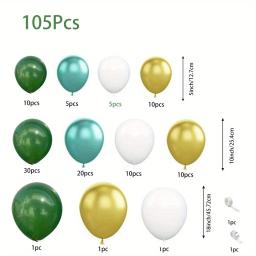 Arco do balão Set para decoração de festa, selva, Wildlife Park, aniversário e Carnaval, dia de São Patrício, verde, 105PCs - Image 3