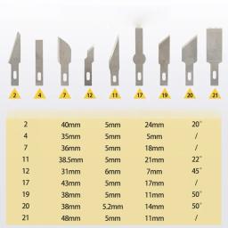 13 pçs conjunto de cortador de precisão exacto conjunto de ferramentas manuais corte de papel escultura faca kit lâmina cortador diy caixa reparo artesanato arte corte - Image 2