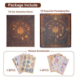 Handmade Photo Album Scrapbook, Nosso Livro Aventura, Constelação Livro, Magia, Couro Retro Album, Diário, Viagem, Memória Presente, DIY, 132 páginas - Image 4