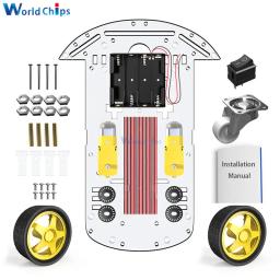 Diymore 2wd robô kits de chassi de carro inteligente kit diy com codificador de velocidade para arduino 51 m26 diy educação robô kit de carro inteligente - Image 2