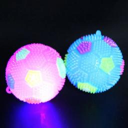 Brinquedo de bola led crianças luz led bouncy bola piscando futebol brilhante squeaky som brinquedo jardim jogo de praia brinquedos das crianças - Image 4