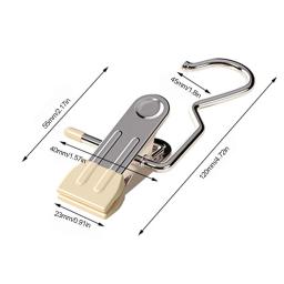 Pegs de roupas de aço inoxidável com gancho, prendedores de roupa, clipes pendurados portáteis, cabide organizador do armário, 50 a 10x - Image 6