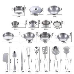 25 pçs mini conjunto de jogo de cozinha para crianças brinquedos de aço inoxidável cozinha em miniatura 25 brinquedo para bolo crianças jogar casa brinquedos - Image 6