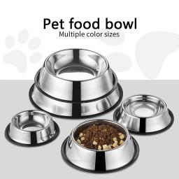 Grande capacidade aço inoxidável pet alimentação tigela, gato e cão beber tigela, alimentador de metal, durável, fácil de limpar - Image 3