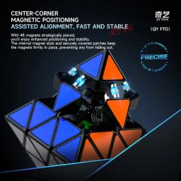 Qiyi-fto octaedro rotativo, cubo magnético velocidade mágica, brinquedo fidget profissional - Image 4