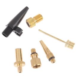 Cobre Inflator Pump Nozzle Kit, Presta Schrader Valve Adapter Tube, Bicicleta Válvula Adaptadores para Estrada e MTB, 1Set - Image 2