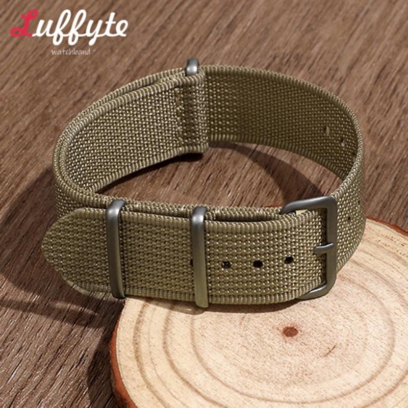 Pulseira de relógio longa de nylon para homens e mulheres, pulseira esportiva militar, acessórios de relógio, 18mm, 20mm, 22mm - Image 1