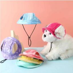 Boné de beisebol para animais de estimação Chapéu protetor solar ao ar livre para cães e gatos Chapéus de sol respiráveis verão - Image 2