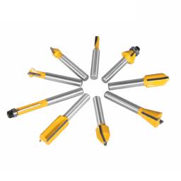 DIY Madeira Router Bits Set, 6.35mm Shank, Carpintaria, Fresa para Madeira, End Mill, Face Engraving Tool, 100Pcs - Image 4