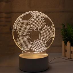 Futebol 3d luz noturna, lâmpada de ilusão óptica com toque, 7 mudando de cor, para quarto, 1pc - Image 6