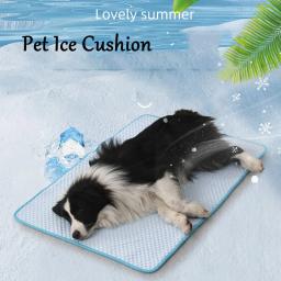 Tapete de resfriamento lavável para pet, seda de gelo, cão e gato respirável dormindo pad, sofá-cama durável, 6 tamanhos, suprimentos de verão - Image 2