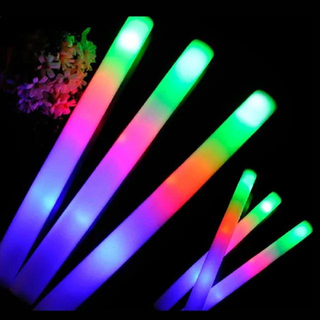 LED Glow Foam Stick para casamento e festa de Natal, bastões personalizados piscando, tubo de elogio personalizado, brilho no escuro, 30 PCs, 60PCs - Image 1