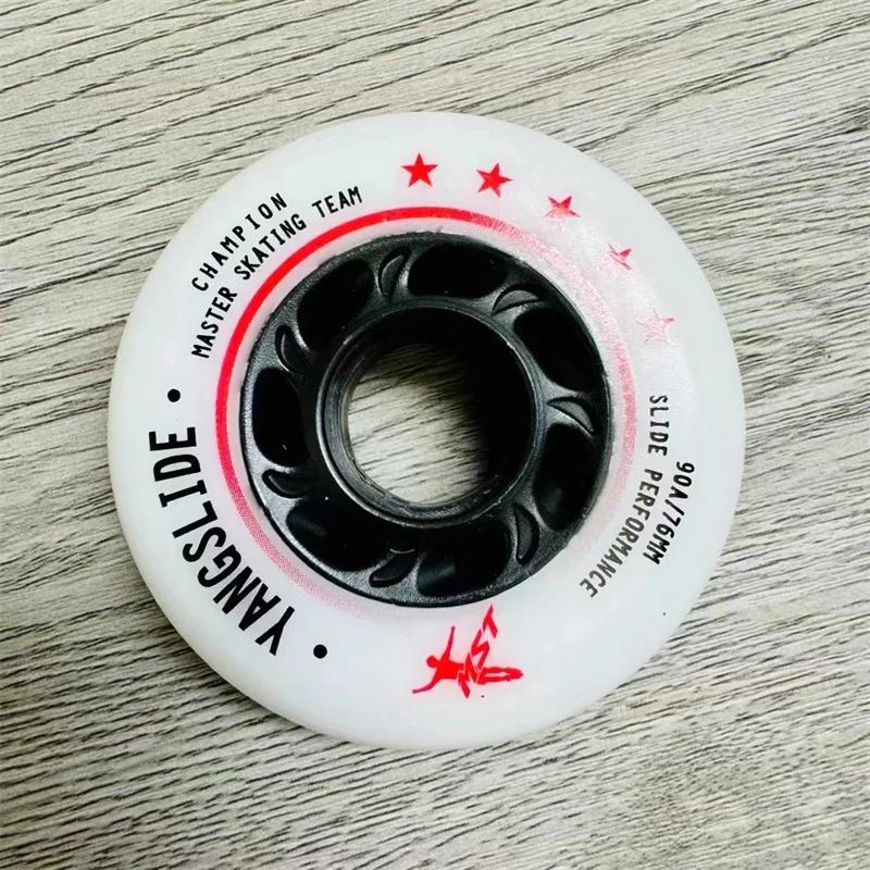 [72mm 76mm 80mm] roda de patinação da corrediça com dureza 90a, superfície geada pequena do plutônio durável do rosa roxo azul - Image 1