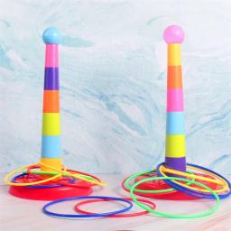 Jogo de lançamento de anel infantil, brinquedos de empilhamento para atividades internas e externas de festas familiares, presente de aprendizagem precoce - Image 1