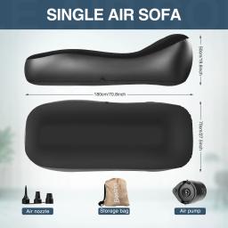 Sofá inflável automático Bestrip, sofá-cama com colchão de ar com bomba de ar portátil preto - Image 5