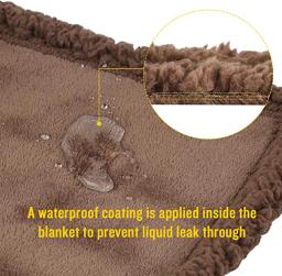 Impermeável Pet Blanket, Líquido Pee Proof Dog Blanket para Sofá-cama Sofá, Reversível Sherpa Fleece, Móveis Protector Cover - Image 4