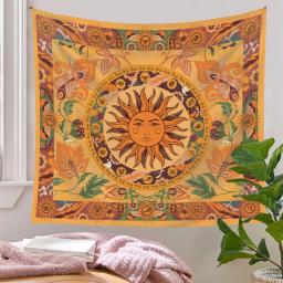 Estético decoração do quarto tapeçaria mandala sol lua parede pendurado tapete sala de estar bruxaria casa decoração do quarto cobertor boho - Image 5