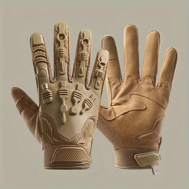 Luvas táticas de caça com dedos completos para homens, respirável, antiderrapante, esportes, ciclismo, caminhada, pesca, equipamento ao ar livre - Image 1