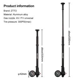 ZTTO ciclismo alta pressão bicicleta bomba bicicleta suspensão pneu garfo ar inflador Schrader Presta válvula pneu 300psi calibre - Image 2