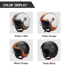 Motocicleta rosto aberto metade capacete para homens e mulheres, ciclismo equipamento, motocicleta acessórios, nova tendência - Image 6