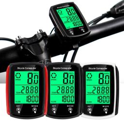 Computador de bicicleta visão noturna cronômetro com fio à prova dwireless água velocímetro odômetro ciclismo contador velocidade acessórios da bicicleta - Image 2