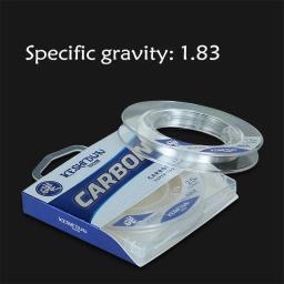 Japonês Importado Fio De Pesca De Fibra De Carbono, Monofilamento Afundando Linha, Fluorocarbonline Mar, 50m, 100% Carbono, 50m - Image 1