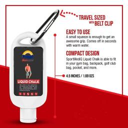 Anti-Slip Powder Cream Grip, giz líquido, magnésio, apto para levantamento de peso, halterofilismo, escalada, ginásio, esporte, fitness, 50ml - Image 2