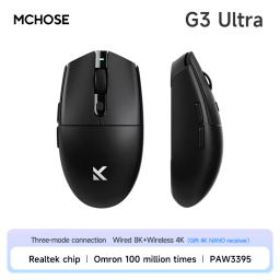 MCHOSE G3 Gaming Mouse Buletooth 2.4G Paw3311 12000DPI Tri-mode Sem Fio Leve Mouse Ergonomia Gamer Laptop PC - Image 1