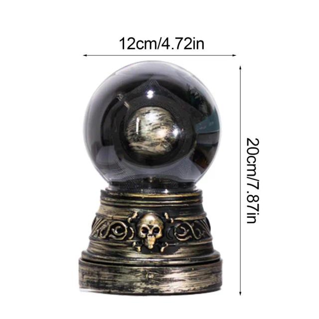 Bola de Cristal LED para Halloween com Luzes, Decoração Gótica e Acessórios Assustadores para Casa Assombrada