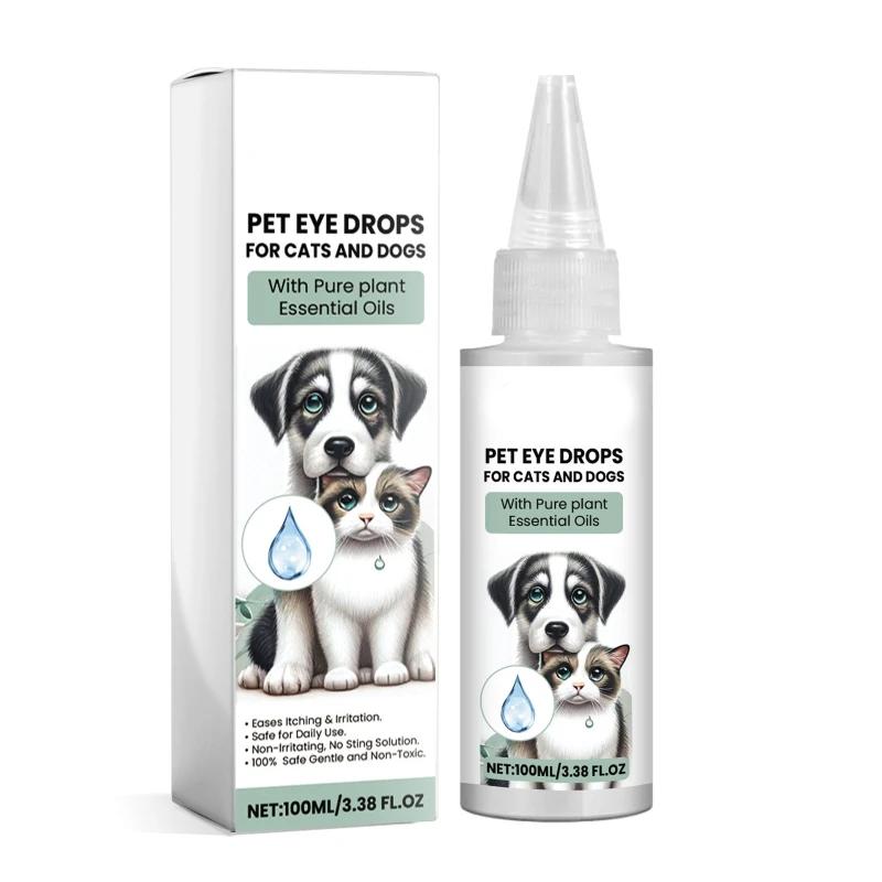 100ml gatos cães colírio pet removedores manchas lágrima cães olho saúde líquido - Image 1