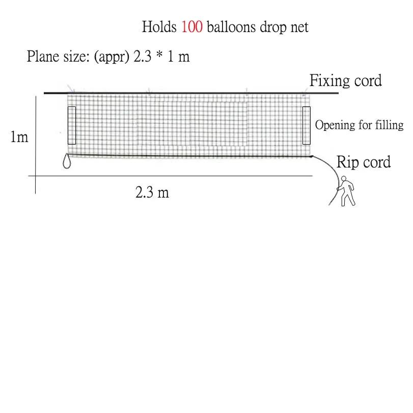 Rede de gota de balão para festa de casamento, shopping, atividades, decoração de teto, adereços de fabricação, decoração de chá de bebê, fornecimento de festa - Image 1
