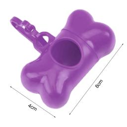 Bone Shape Waste Bag Holder, Caixa com braçadeira plástica, Caso, Dog Supplies, Pet Produto - Image 6