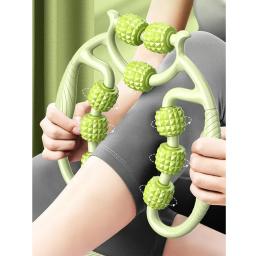 Rolo muscular de fáscia de 9 rodas, rolo de celulite, rolo de massagem para aliviar dores musculares, coxa, bezerro, braço, reduzir celulite, 1 peça - Image 2