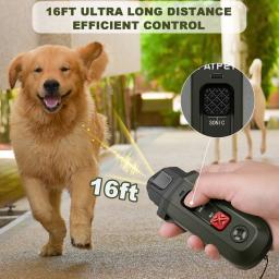 Anti-Latido, Recarregável, Extra Longo, Suspensão para Cães, Suprimentos para Animais de Estimação, Luzes de Flash, 2 em 1 - Image 2