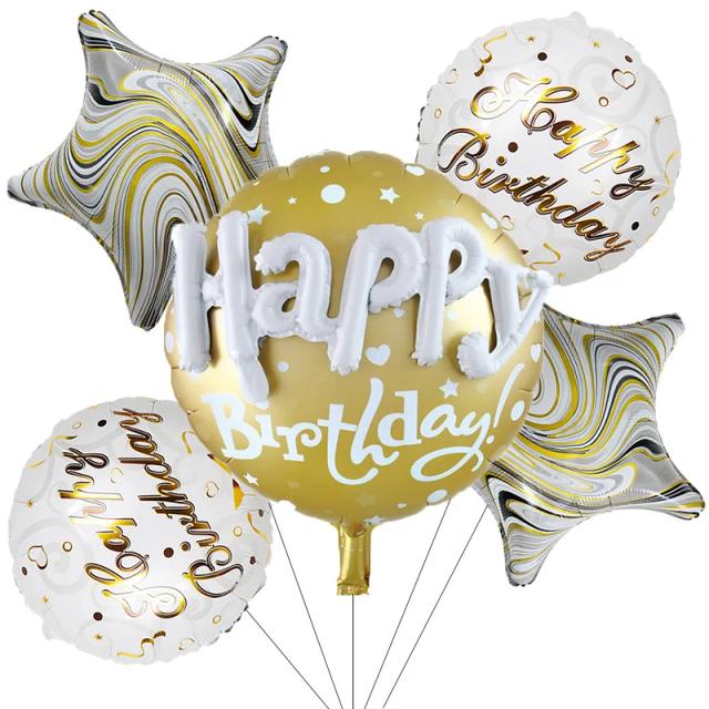 Conjunto de 5 PCs de Balões 3D para Aniversários, Casamentos e Celebrar o Dia dos Namorados