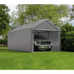Abrigo de armazenamento resistente do dossel do portador exterior 10x20ft, barraca portátil da festa da garagem, garagem portátil com paredes laterais removíveis - Image 1
