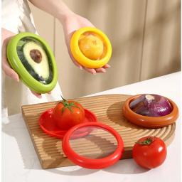 Caixa de armazenamento hermética para frutas e legumes, armazenamento de alimentos reutilizáveis, frescos, fáceis de limpar, gadgets de cozinha - Image 3