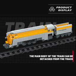 Técnico Train Model Building Blocks Locomotiva a vapor de plástico Idéias de montagem jogáveis Brinquedos ferroviários Presentes para crianças - Image 2